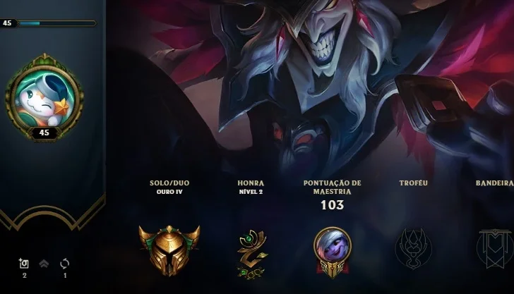 CONTA LOL ✅ LVL 45 ✅ ELO GOLD ✅ SKIN ULTIMATE DA SONA