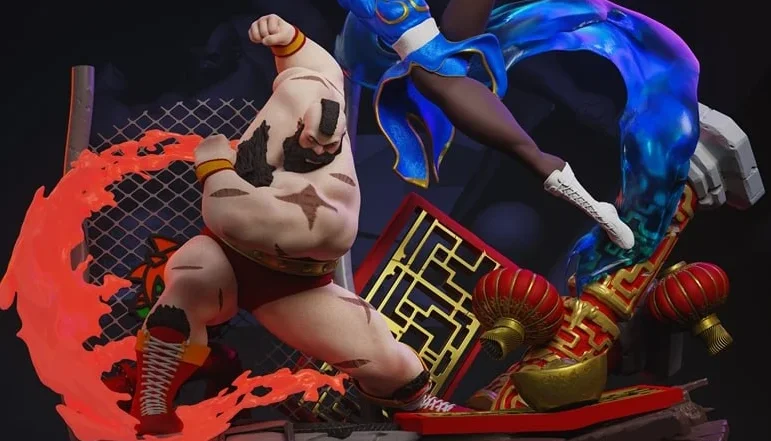 Chun Li VS Zangief – Street Fighte 3d stl