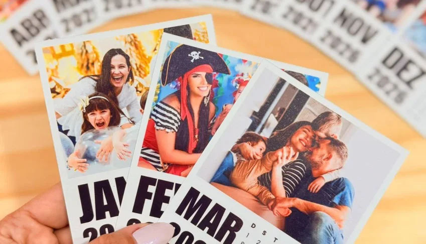 Polaroid Calendario 2026 (PNG) - Arquivo Digital