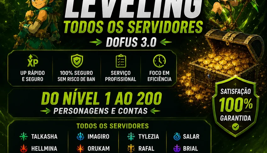 TALKASHA e Leveling Dofus 3.0 TODOS SERVIDORES / UP DE CONTA