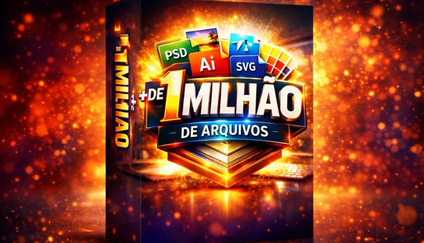 + De 1Milhão De Arquivos Para Design + Brinde
