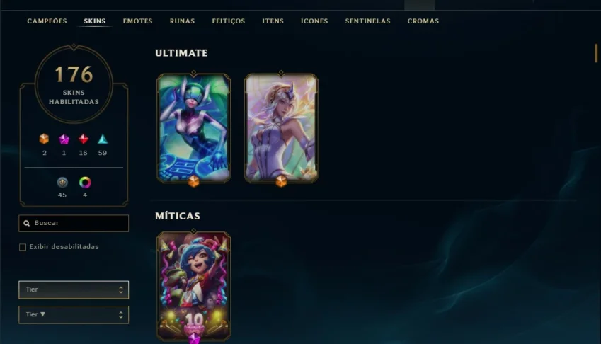 Conta Valorant diamante e lol com muitas skins e bom mmr