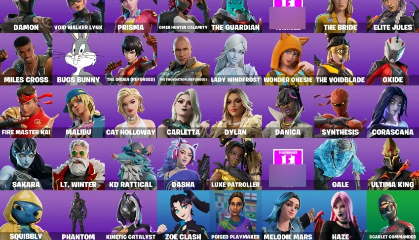 Conta fortnite com skins e itens tryhards