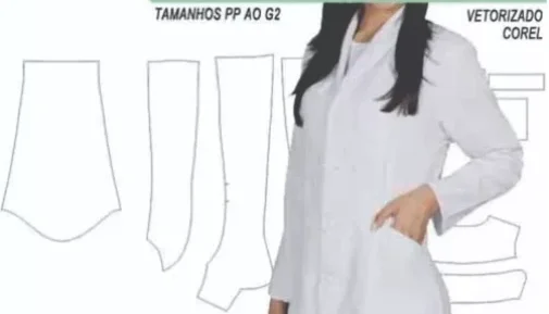 Molde Jaleco Unissex - Modelagem Pp Ao Plus Size G2 Em Pdf
