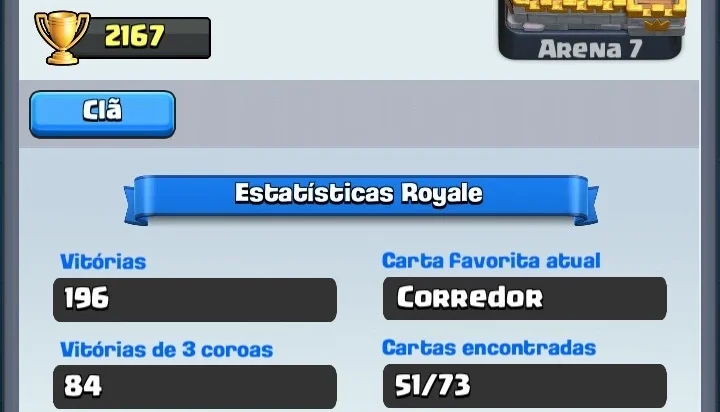 Conta de clash royale. Lvl7