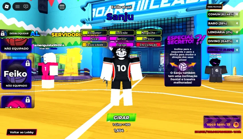 Conta Volleyball Legends E Blox Fruits (A Preço De Banana)Fa