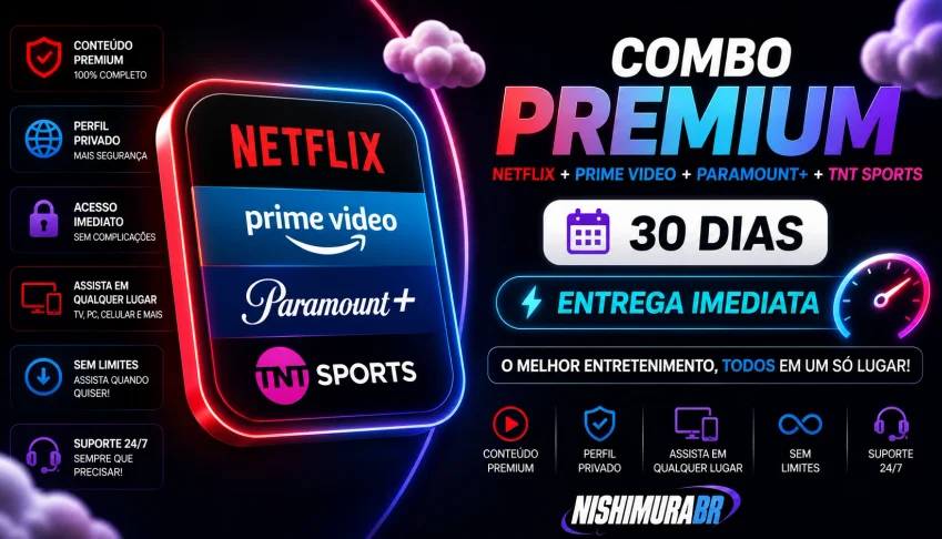 🎉 Netflix + Prime Video + Paramount+ Tnt Sports [30 Dias]🎉