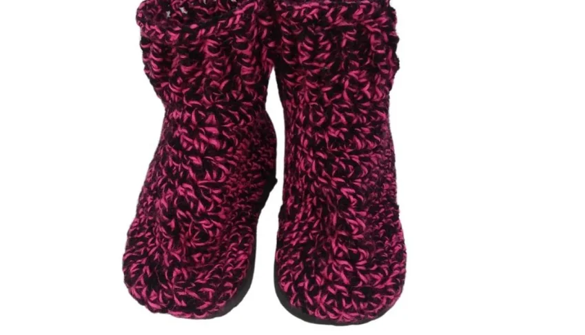 Pantufa de Lã Infantil Pink Mescla 18