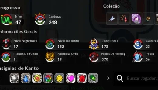 Conta POKEXGAME com time terra