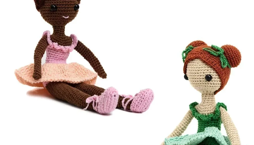Kit duas bailarinas em amigurumi