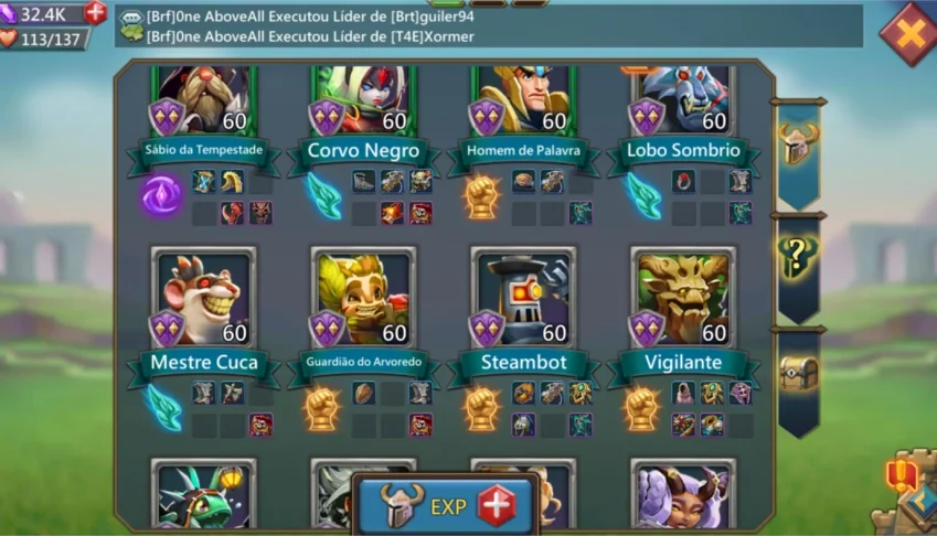 Conta 60M de poder faltando poucas pesquisas para T4