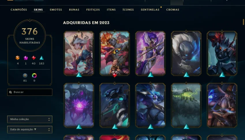 Conta Lol e Valorant com muitas skins