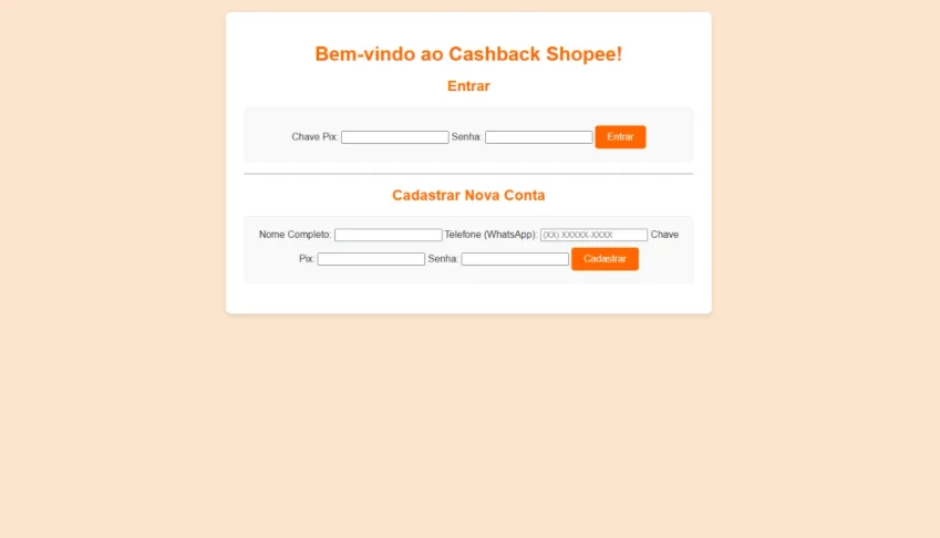 script site de cashback afiliado shopee