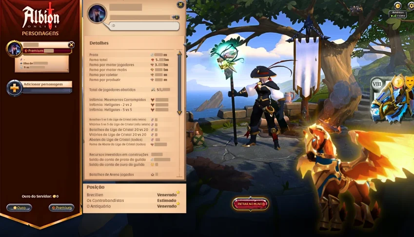 Conta de Albion (5.5Bn) Fama - LOBO TOP 1 - Full Acesso - NA