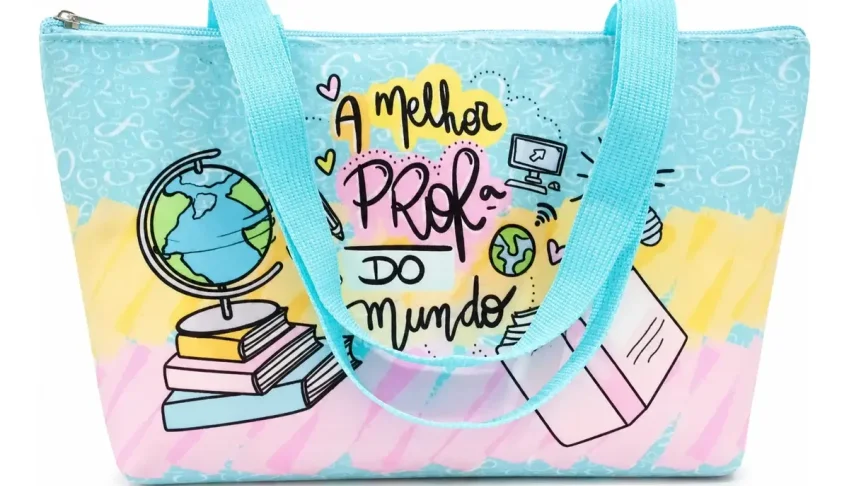 Kit 10 Mini Bolsas Personalizadas para Professoras