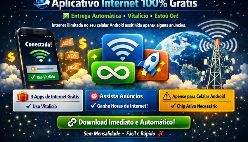 Aplicativo de Internet 100% GrĂĄtis