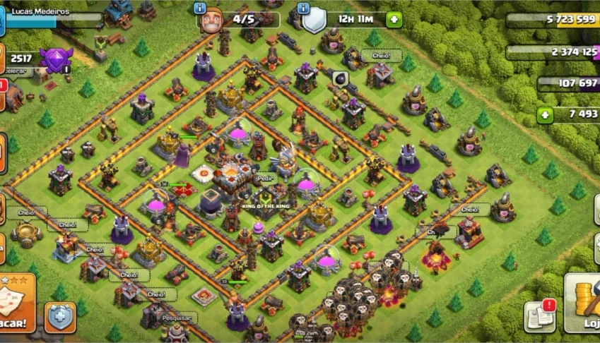 Conta clash of clans cv 11
