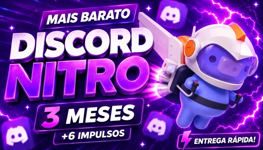 [Melhor Preço] Discord Nitro Gaming 3 Meses + 6 Impulsos
