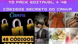 70 Pack Editável + 48 Códigos Secretos do Canva