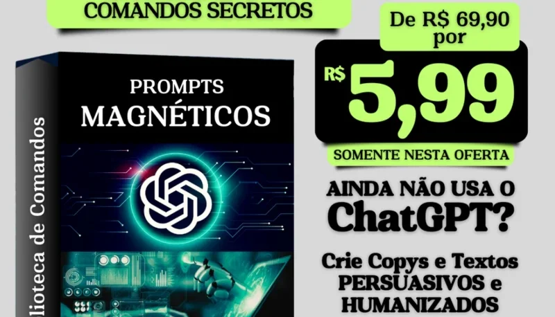 🚀 Pack +1800 Prompts de Comandos Secretos ChatGPT