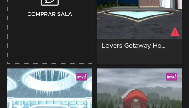 Conta imvu femina com 6 anos, com mais de mil itens e roons.