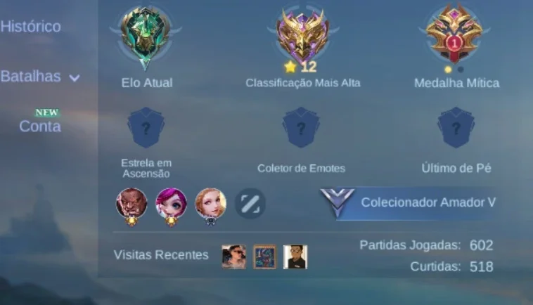 Conta smurf mobile legends