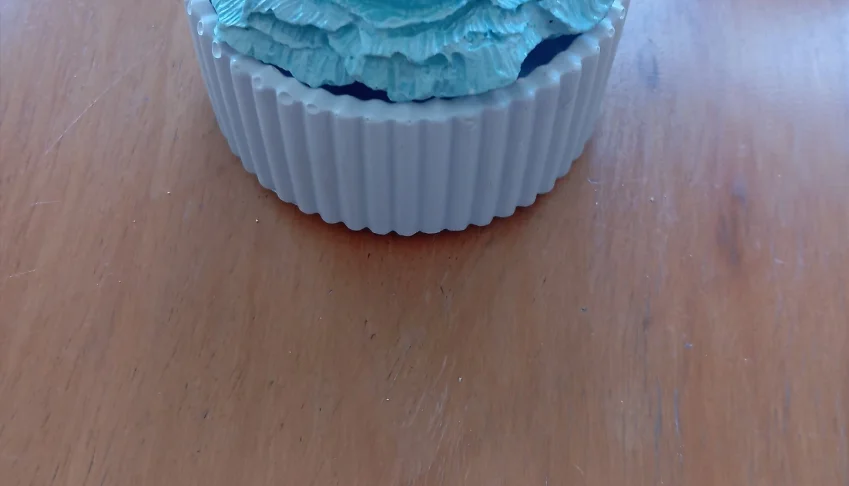Bowl Peônia Riscado em Gesso com Mini Vela