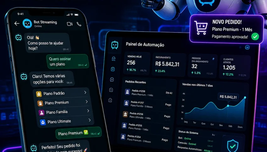 🤖 Bot Streaming: Venda 24h no Automático