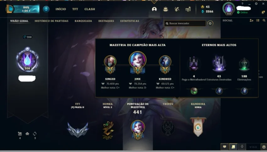 Conta unranked 142 Skins