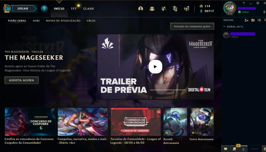 Conta League of Legends barata