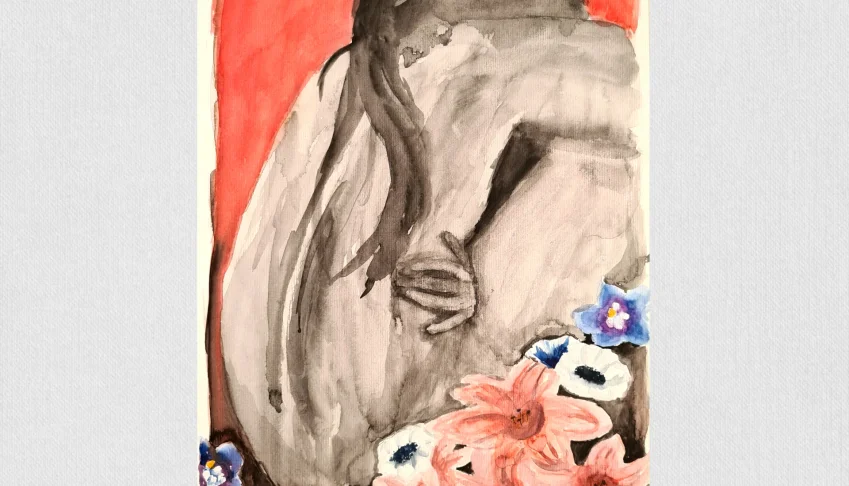 Aquarela Original Mulher A3 - Sem Moldura