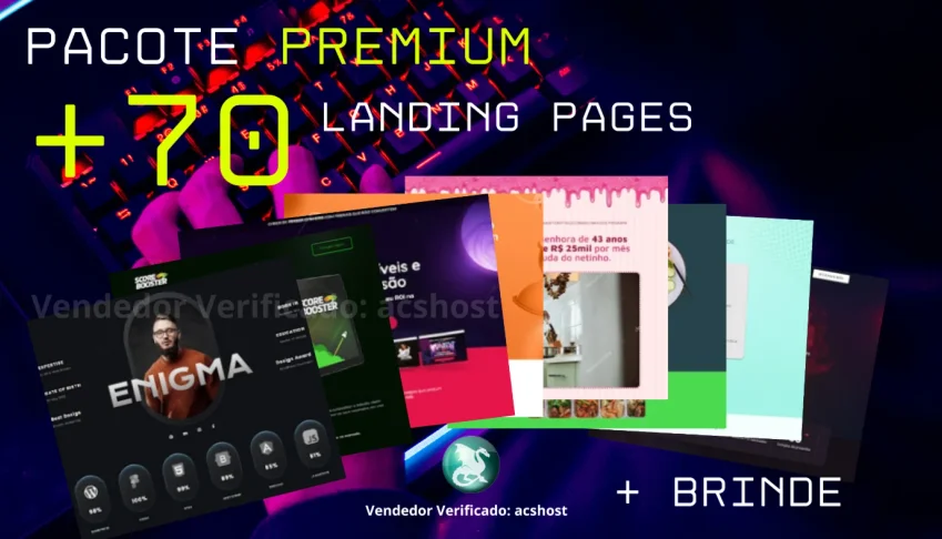 🚀 Pack com 70 Landing Pages Premium