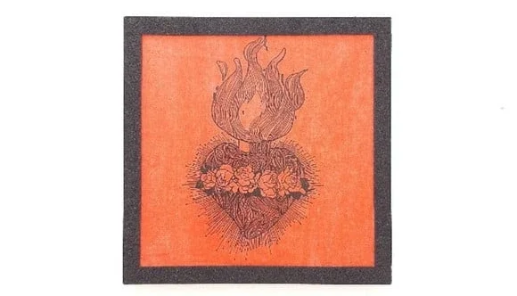 Quadro Coração em Chamas