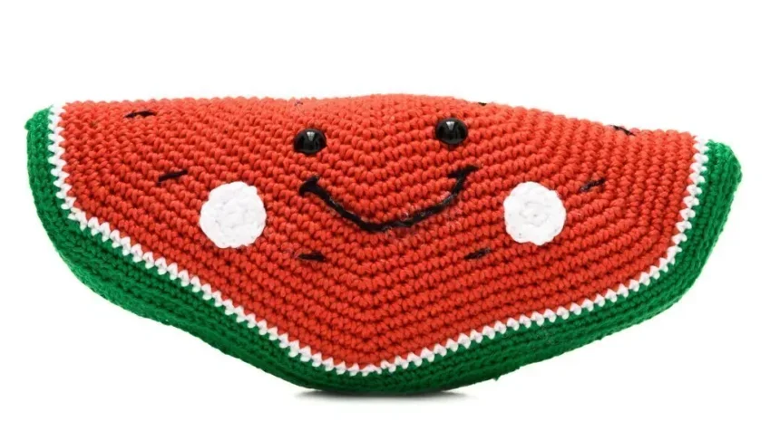 Melancia em amigurumi