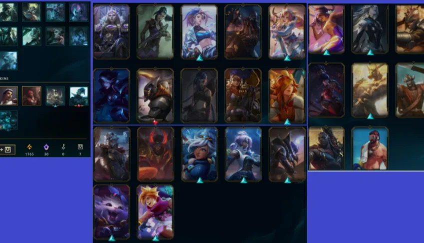 Conta LoL (borda platina + skins)