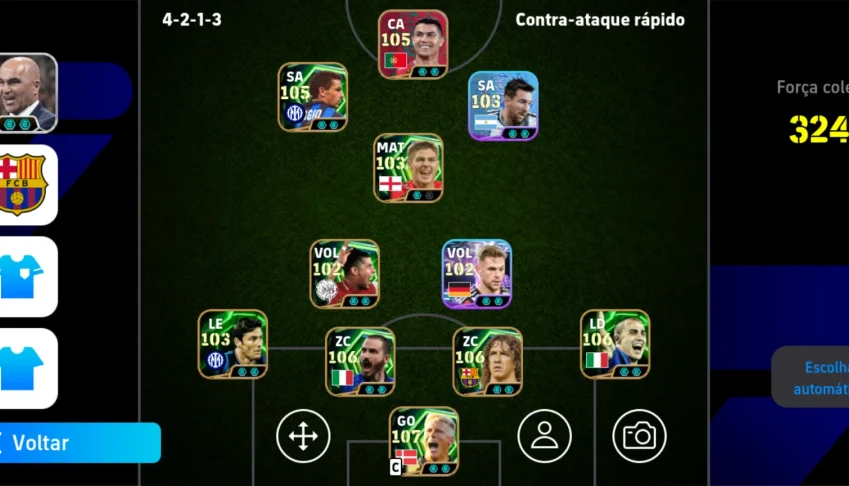 Conta Efootball cheia de épicos