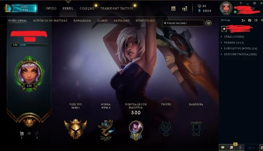 Acc Lol Todos Os Campeoes Lvl136 104 Skins