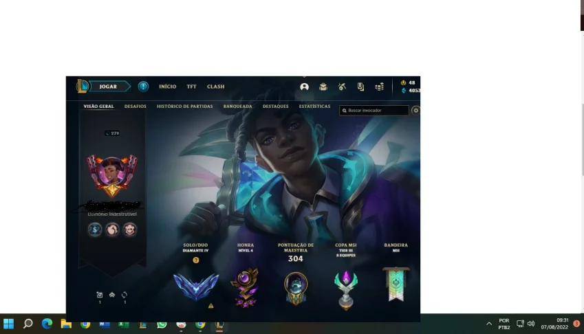 conta league of legends