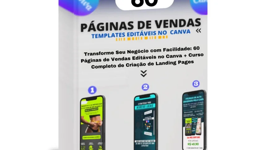 60 Páginas De Vendas - Templates Canva + Wordpress Elementor
