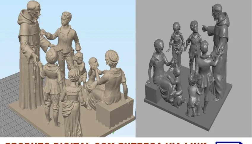 STL Para Impressão 3D - Santo Antonio