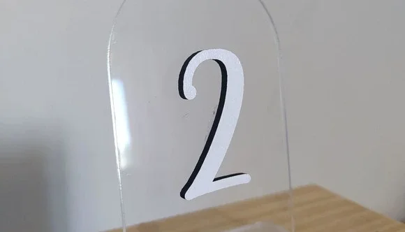 Número de Mesa em Acrílico — 10 Unidades