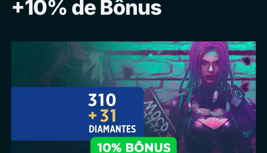 Free Fire - 310 Diamantes +10% de Bônus