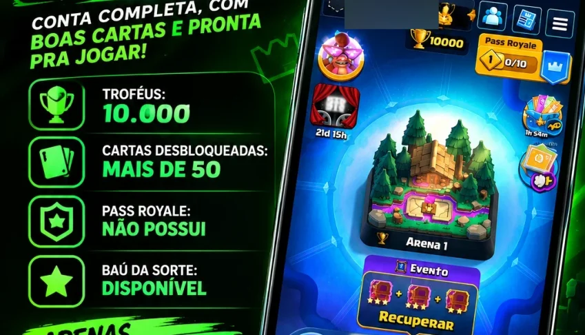 Conta de Clash Royale Com 10000 Troféus