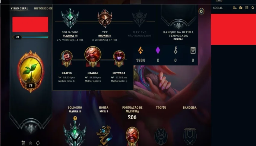 [League of Legends] Conta Plat 3