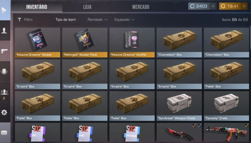 Conta standoff 2 com cla e umas skinzinha