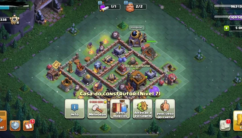 Conta Clash Of Clans Cv 12 Com 5K De Gemas