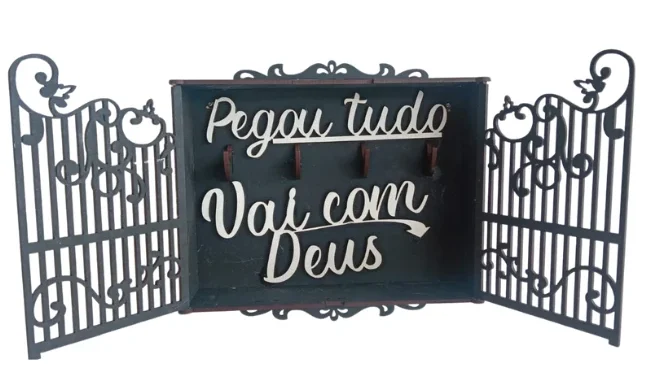 Porta chaves 3D MDF Portão do céu, exclusivo, suporte,...
