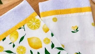 Kit com 2 Panos de Prato Limão Siciliano
