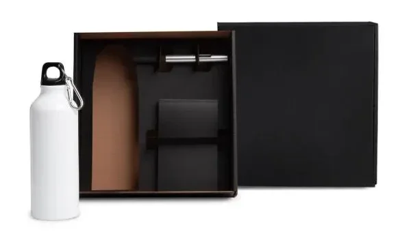 Kit Executivo com Squeeze, Caneta e Bloco