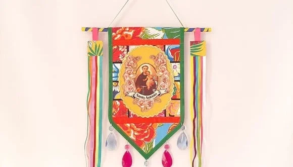 Estandarte Retalho de Chita Santo Antônio